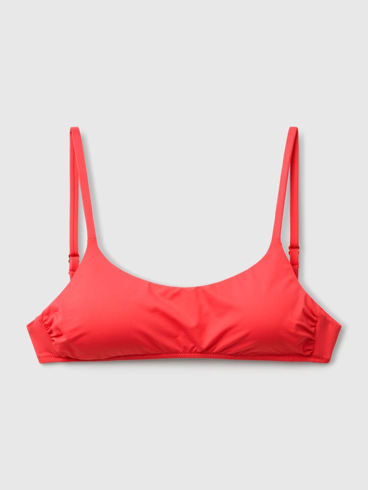 Benetton Swim Top In ECONYL® Coral
