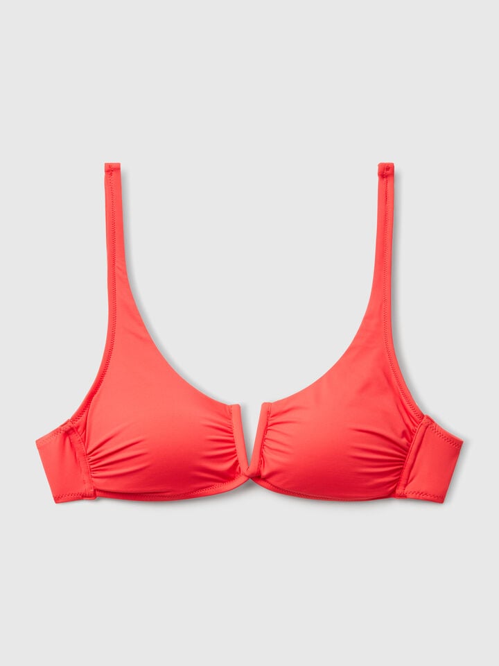 Benetton Swim Top In ECONYL® Coral