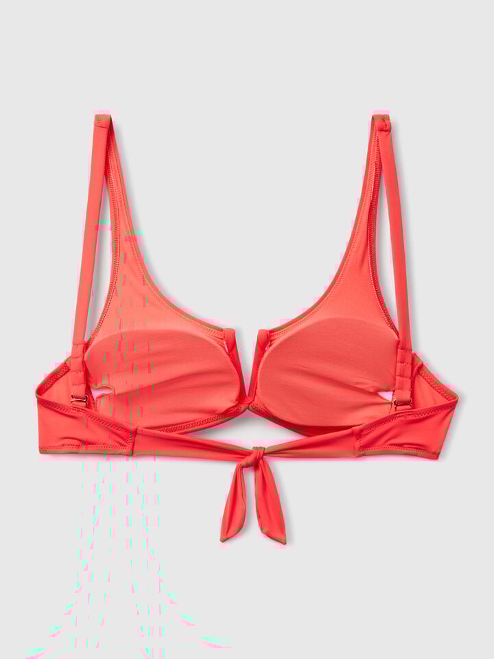 Benetton Swim Top In ECONYL® Coral