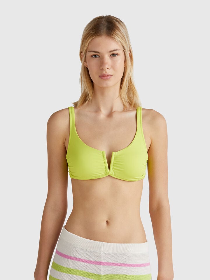 benetton Swimsuit top in ECONYL® Lime