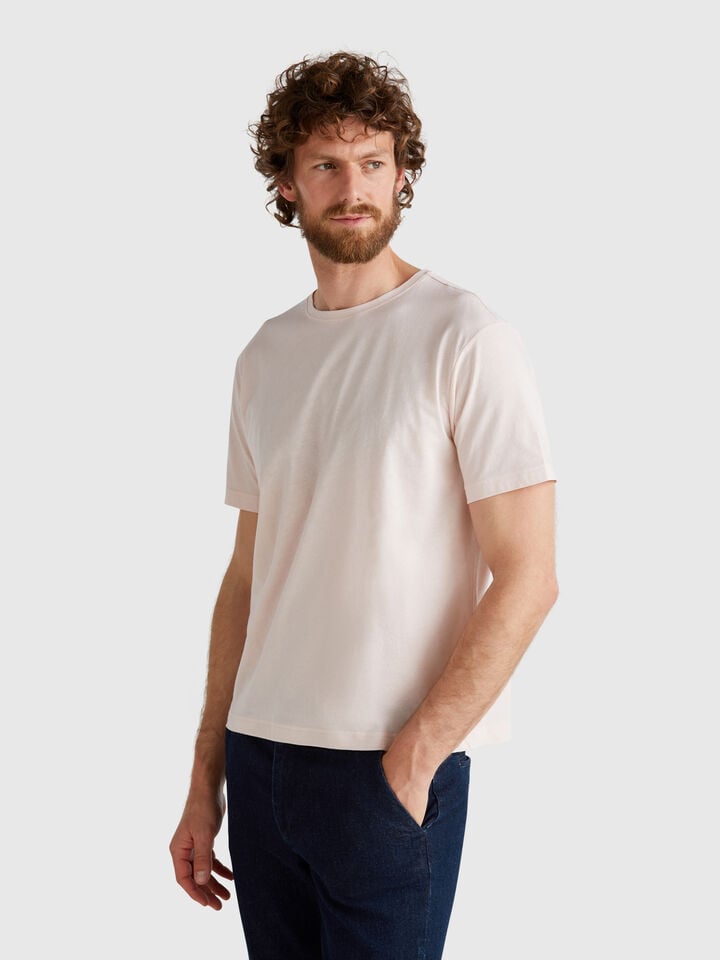 benetton T-shirt in lightweight jersey Soft Pink