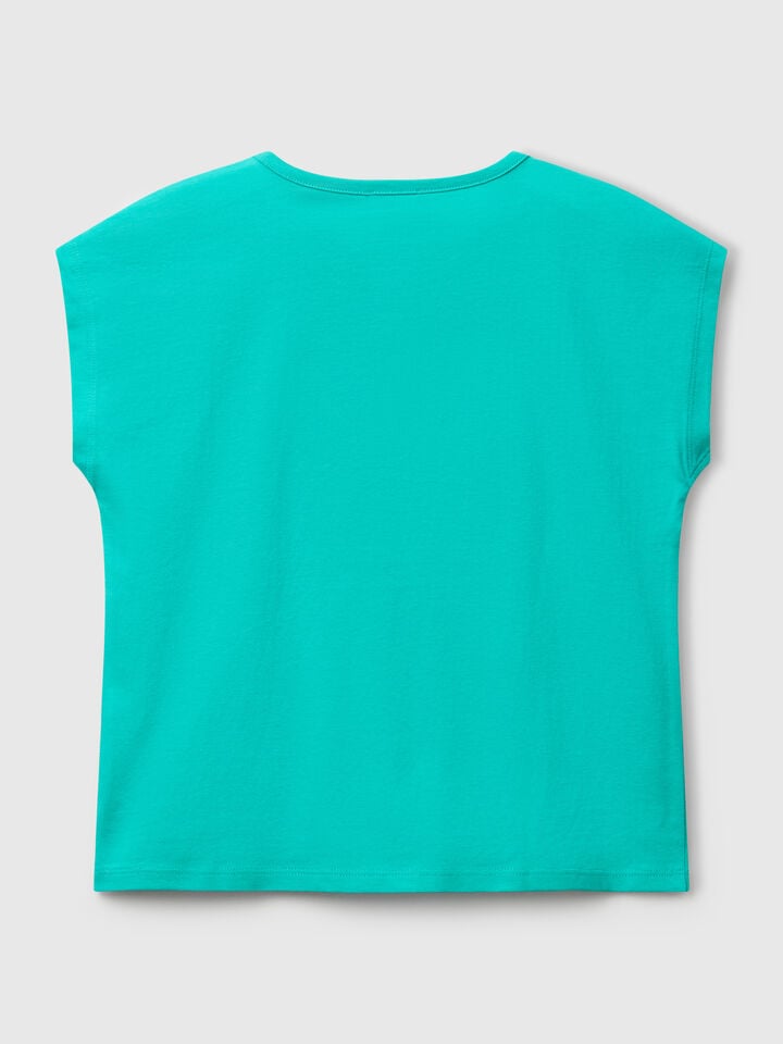 Benetton T-SHIRT Neon Sky Blue