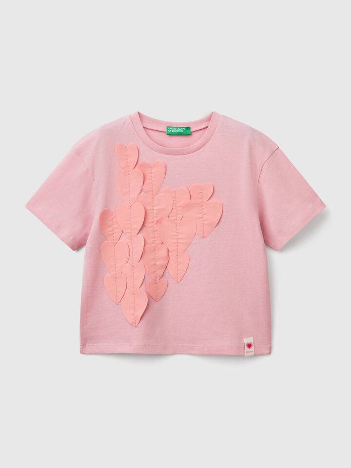 benetton T-shirt with applique Pink