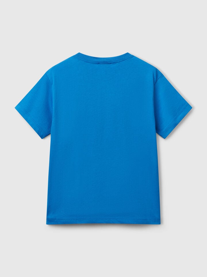 Benetton T-shirt With Logo Blue
