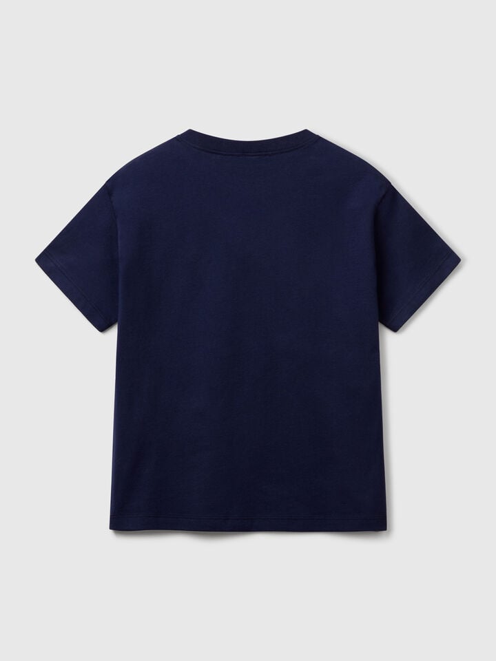 Benetton T-shirt With Logo Dark Blue