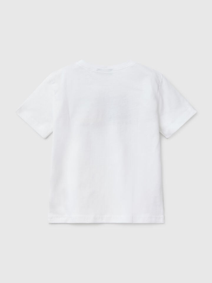 Benetton T-shirt With Logo Print White