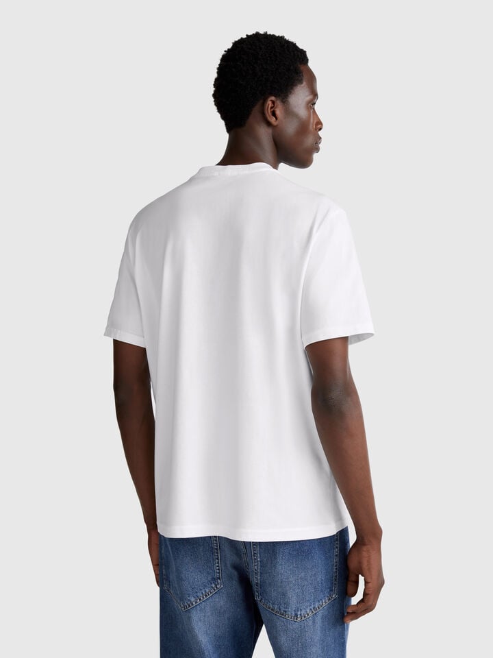 Benetton T-shirt With Photographic Print White