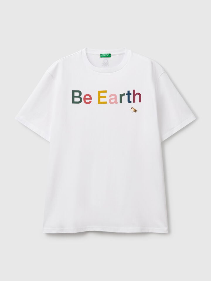 Benetton T-shirt With Photographic Print White