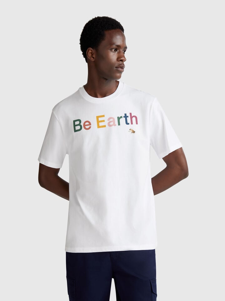 benetton T-shirt with photographic print White