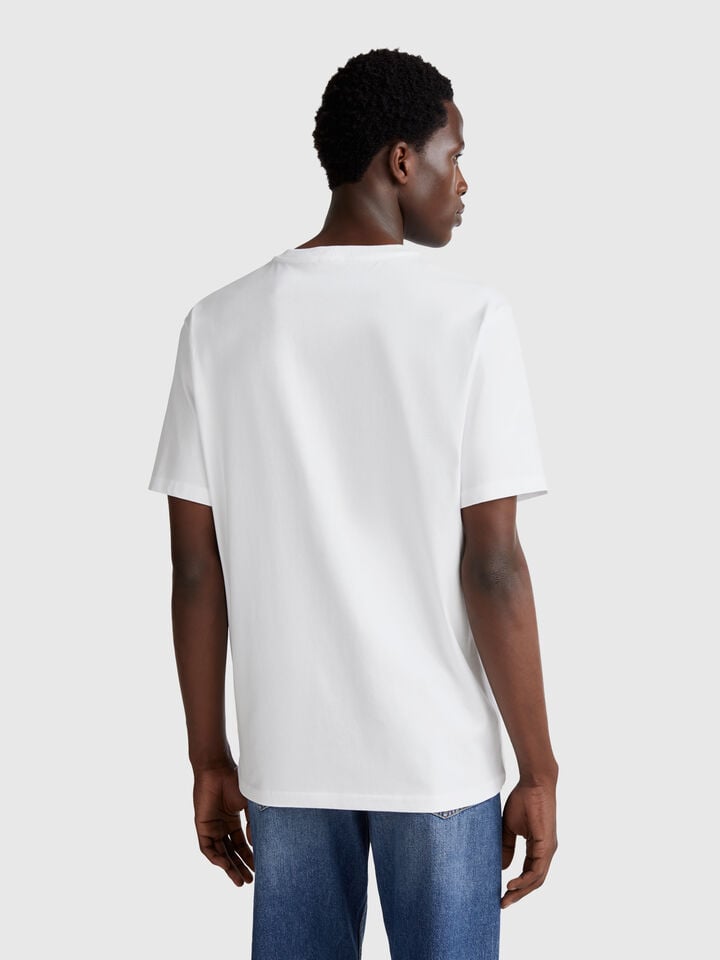 Benetton T-shirt With Photographic Print White