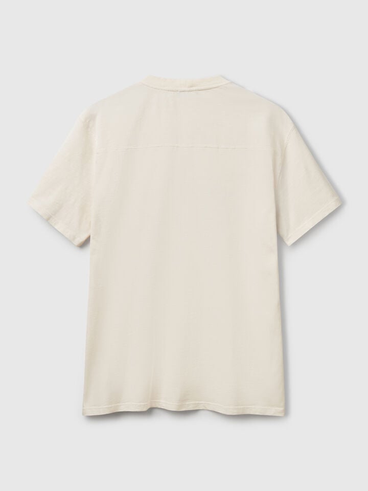 Benetton T-shirt With Print Creamy White