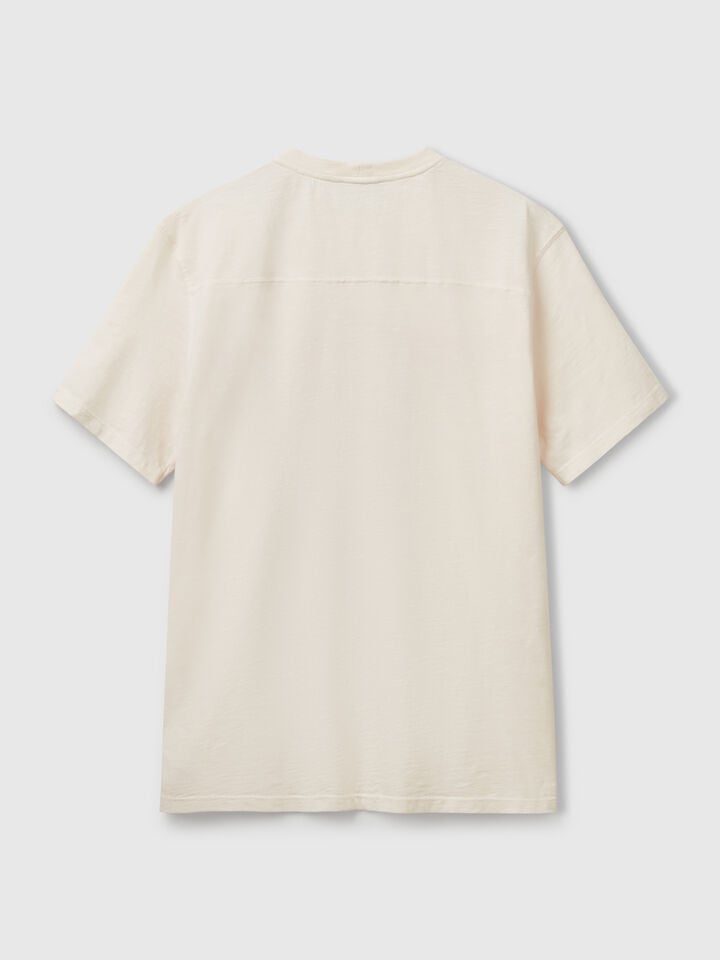 Benetton T-shirt With Print Creamy White