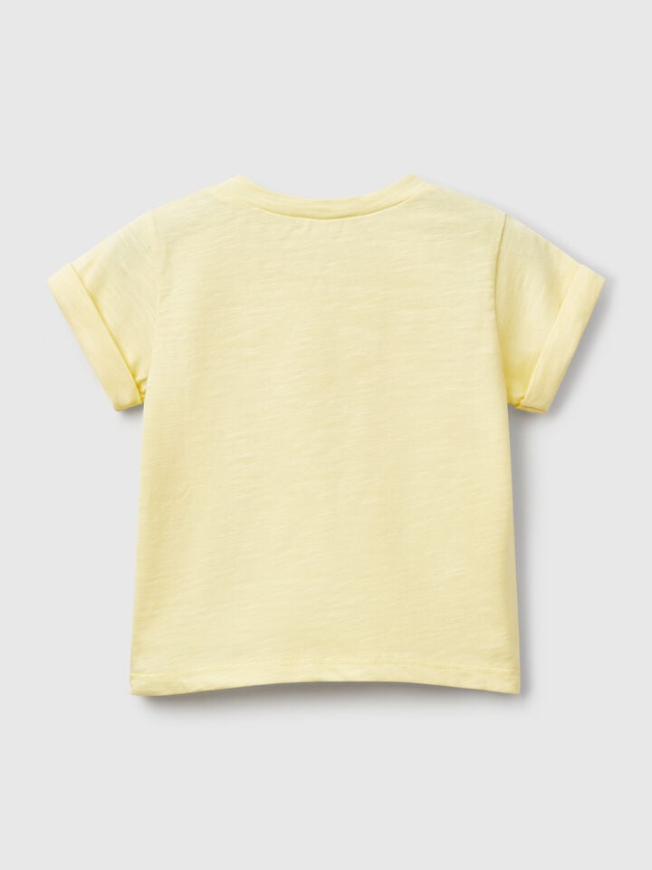 Benetton T-shirt With Print Yellow