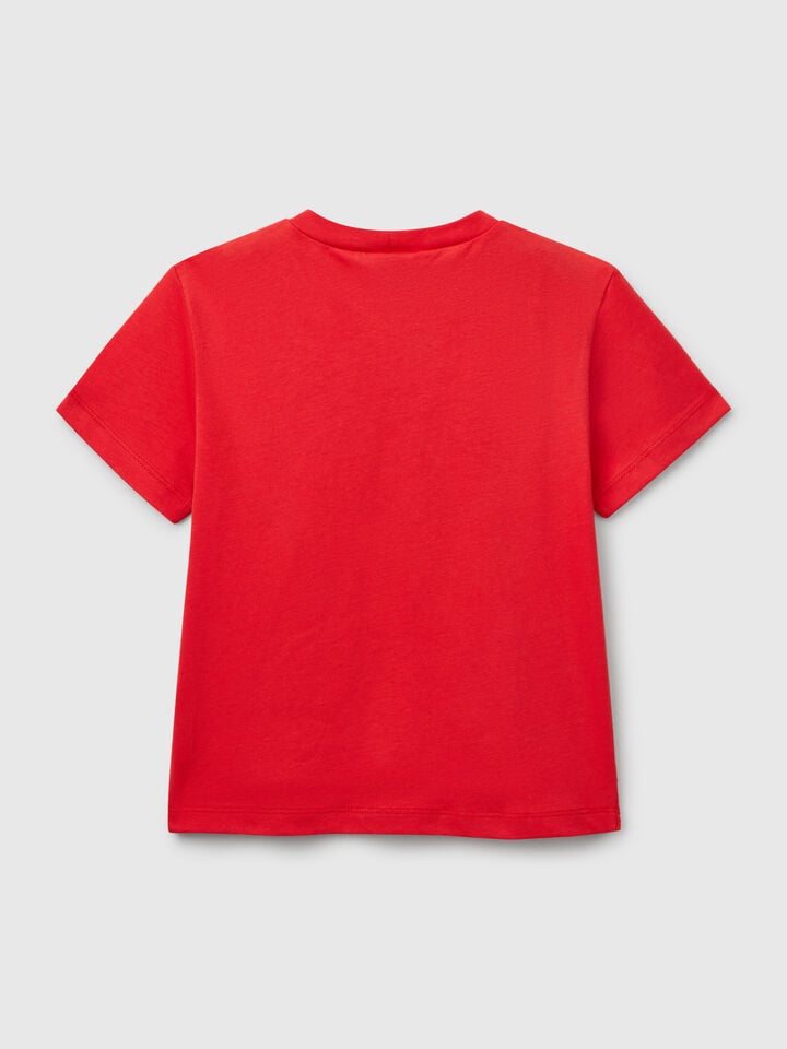 Benetton T-shirt With Snoopy ©Peanuts Print Red