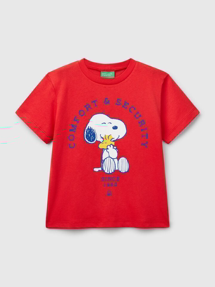 benetton T-shirt with Snoopy ©Peanuts print Red