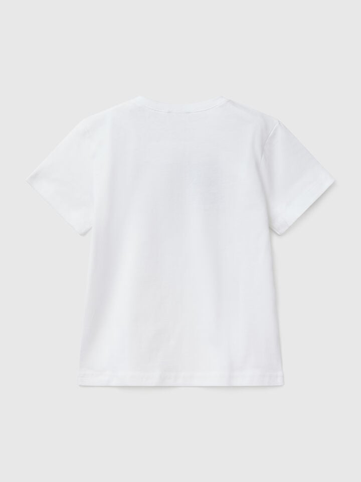 Benetton T-shirt With Snoopy ©Peanuts Print White