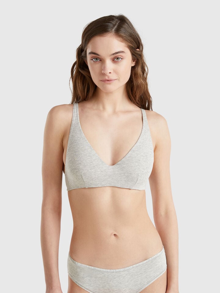 Benetton Top With Underwire Light Gray