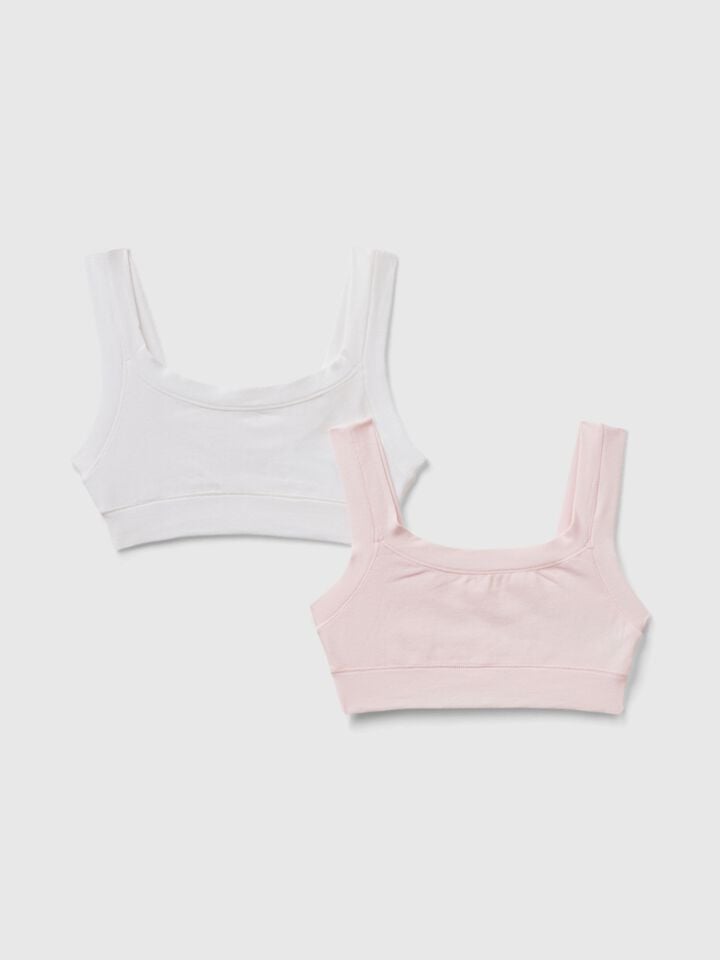 benetton Two super stretch cotton tops Multi-color