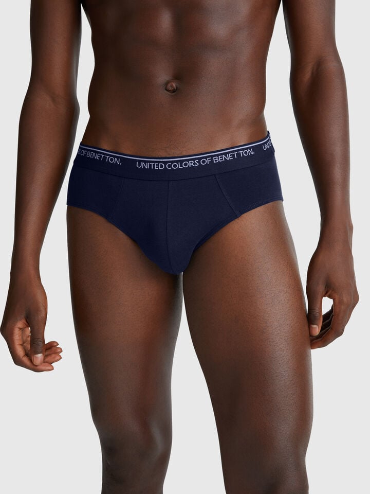 benetton Underwear in stretch cotton Dark Blue
