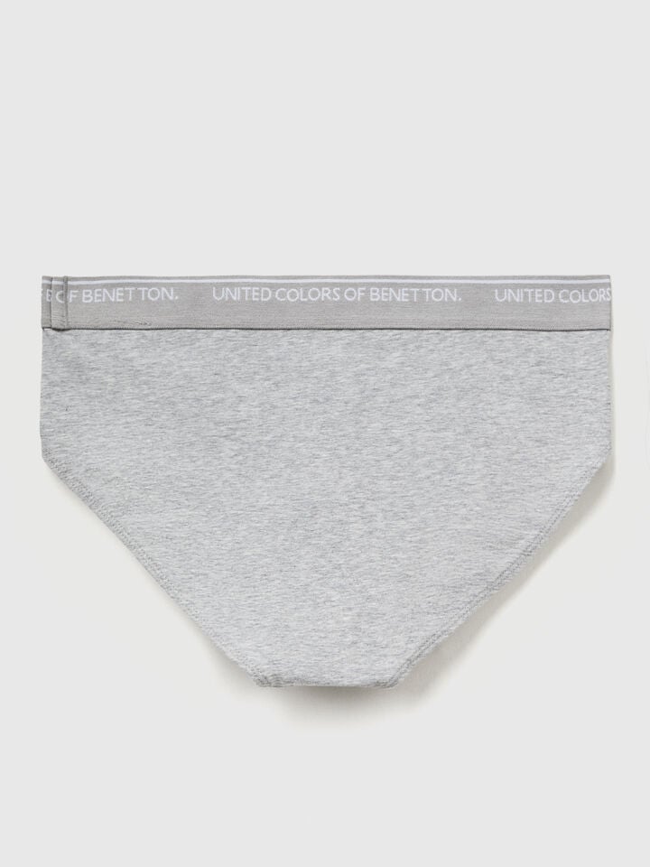Benetton Underwear In Stretch Cotton Light Gray