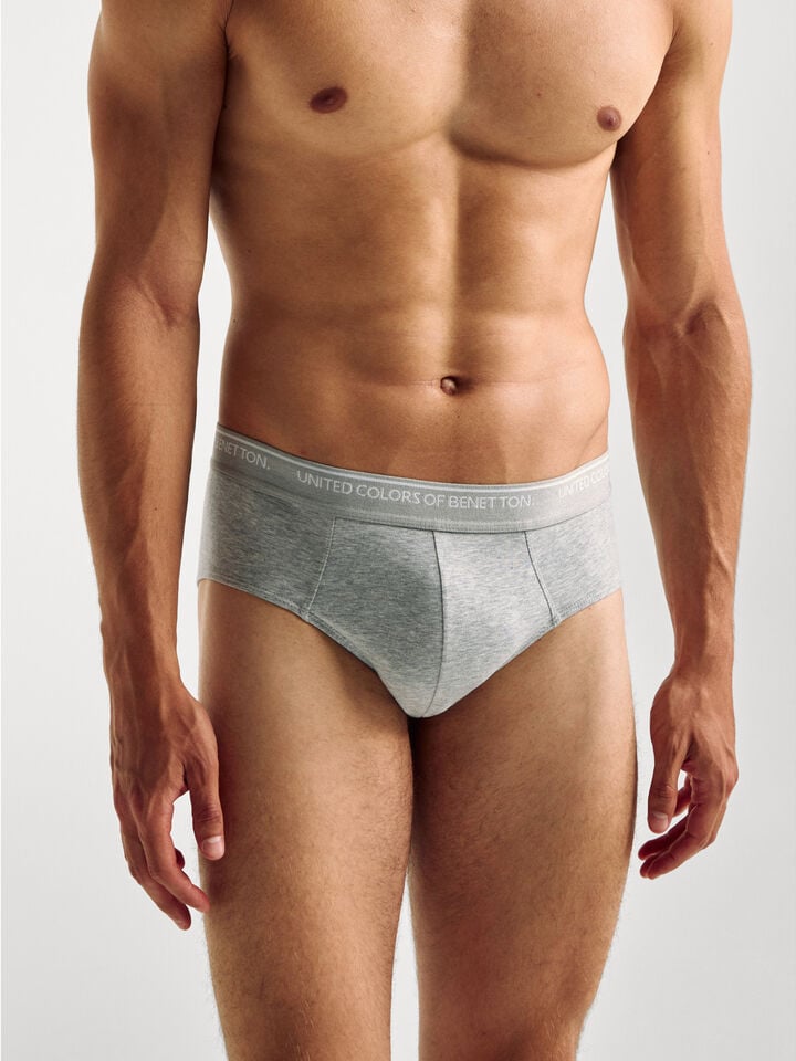 benetton Underwear in stretch cotton Light Gray