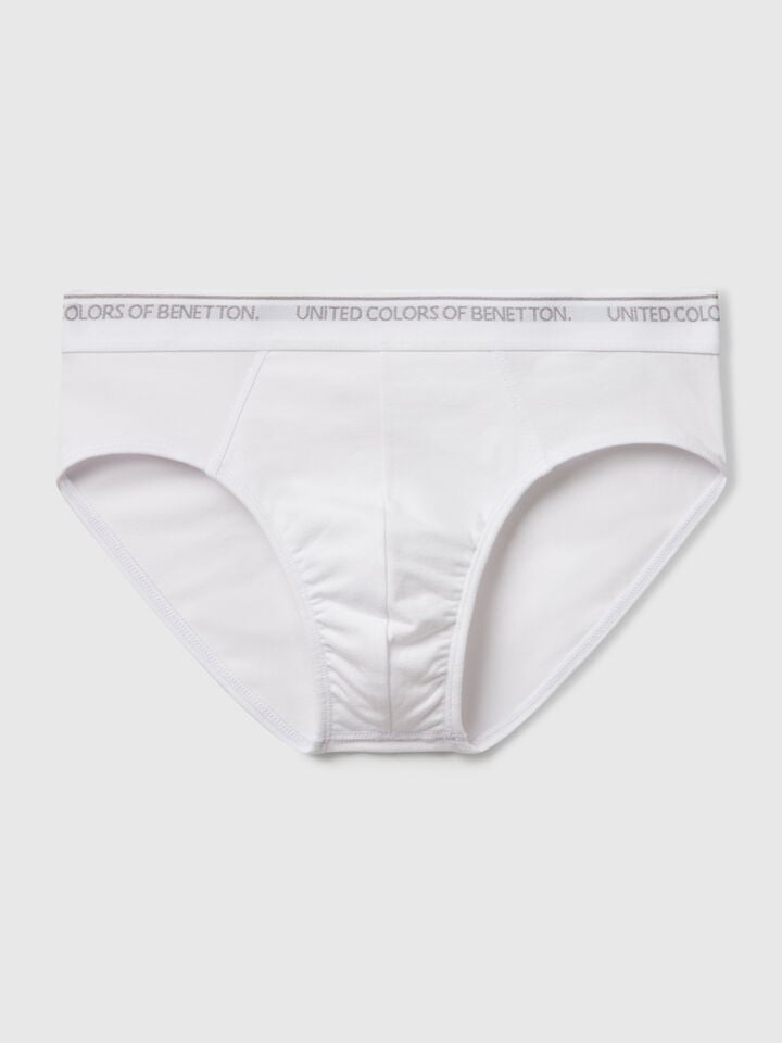 Benetton Underwear In Stretch Cotton White