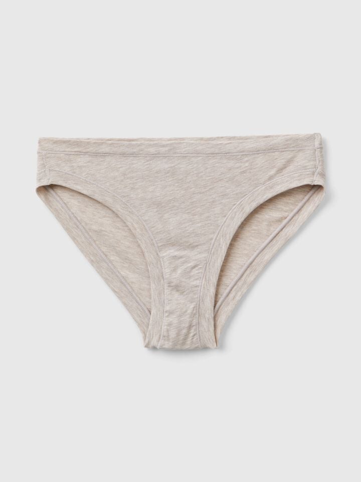 Benetton Underwear In Super Stretch Cotton. Beige