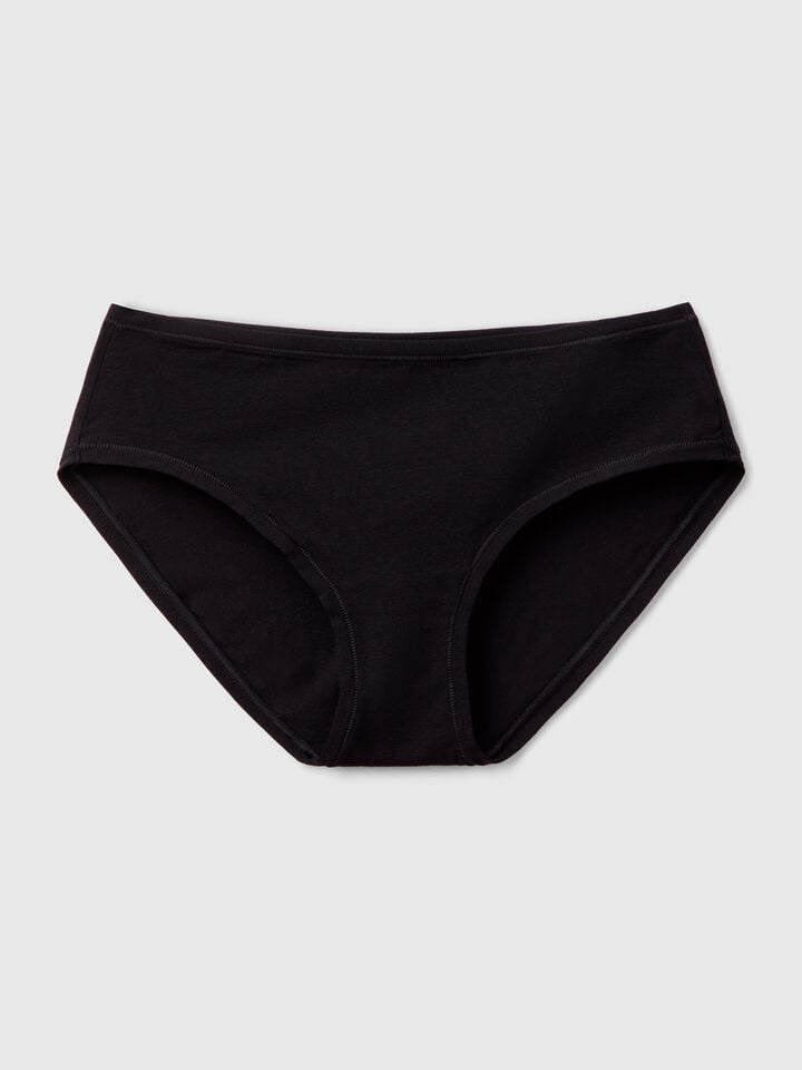 Benetton Underwear In Super Stretch Cotton. Black