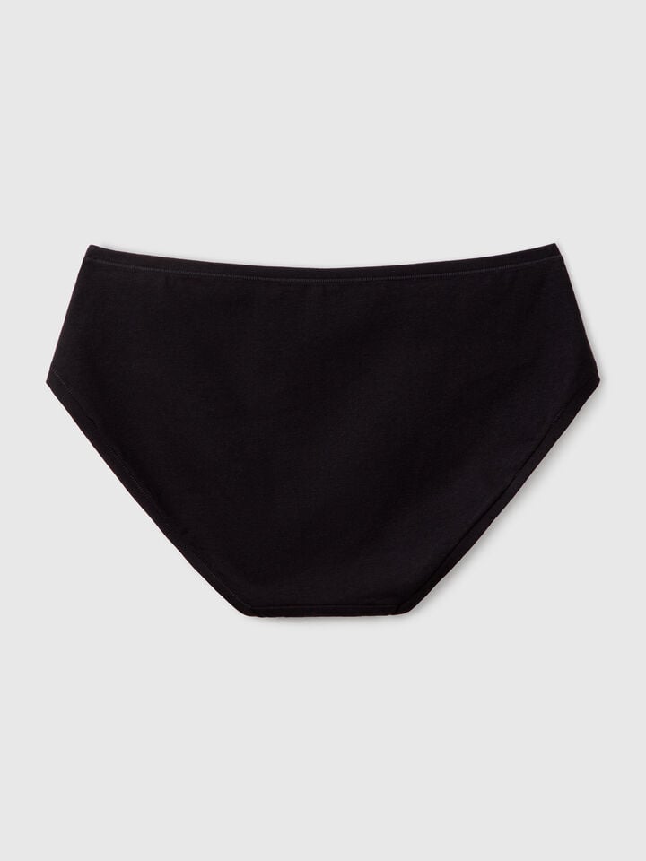 Benetton Underwear In Super Stretch Cotton. Black