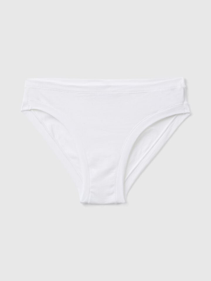 Benetton Underwear In Super Stretch Cotton. White