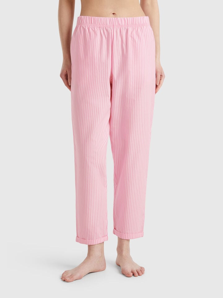benetton Vertical striped trousers Pink