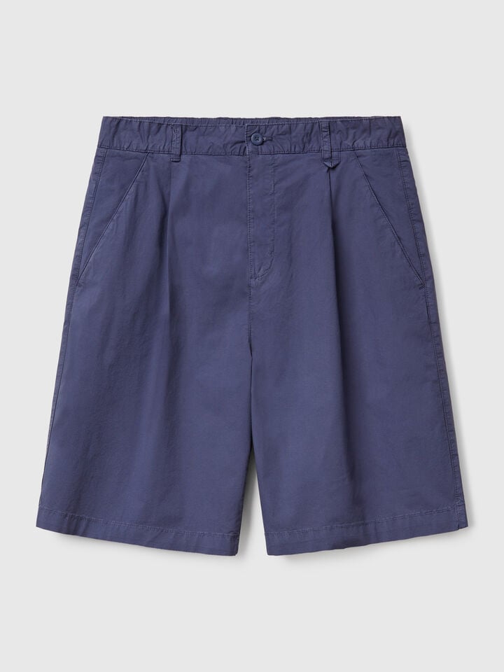 Benetton Wide Bermudas Blue