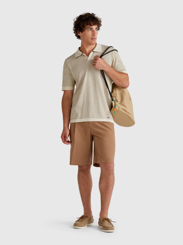 Benetton Wide Bermudas Brown