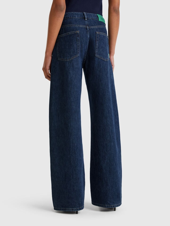 Benetton Wide Fit Jeans Blue