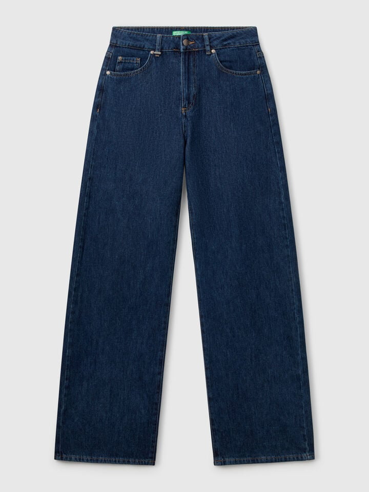 Benetton Wide Fit Jeans Blue