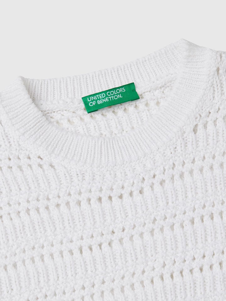 Benetton Worked Vest White