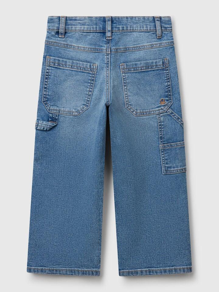Benetton Worker Style Jeans Blue