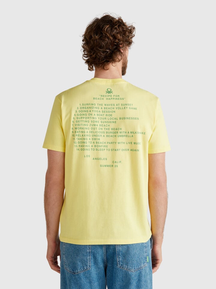 Benetton Yellow T-shirt With Graphic Yellow