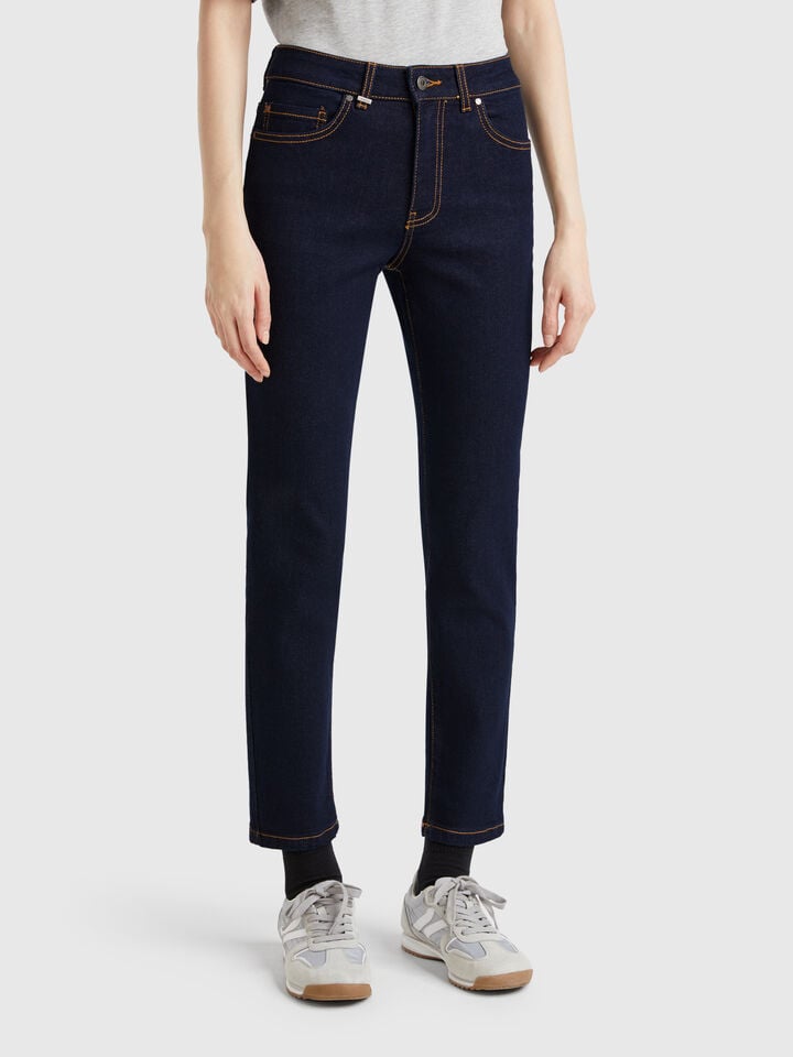 benetton Bootcut jeans in recycled cotton blend Dark Blue