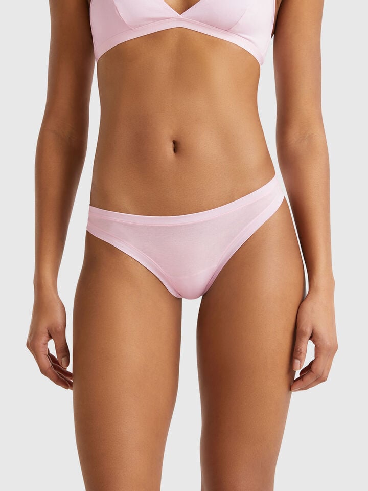 benetton Brazilian underwear in super stretch cotton Lilac