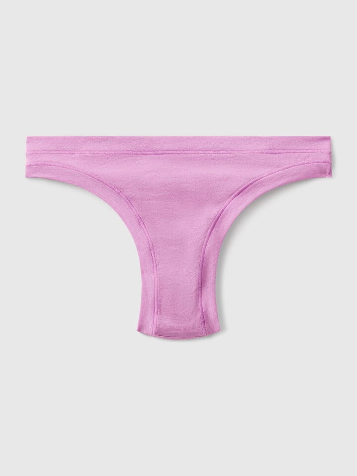 Benetton Brazilian Underwear In Super Stretch Cotton Mauve