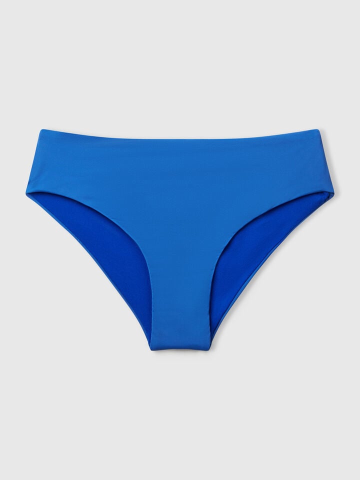 Benetton High Rise Swim Briefs In ECONYL® Bright Blue