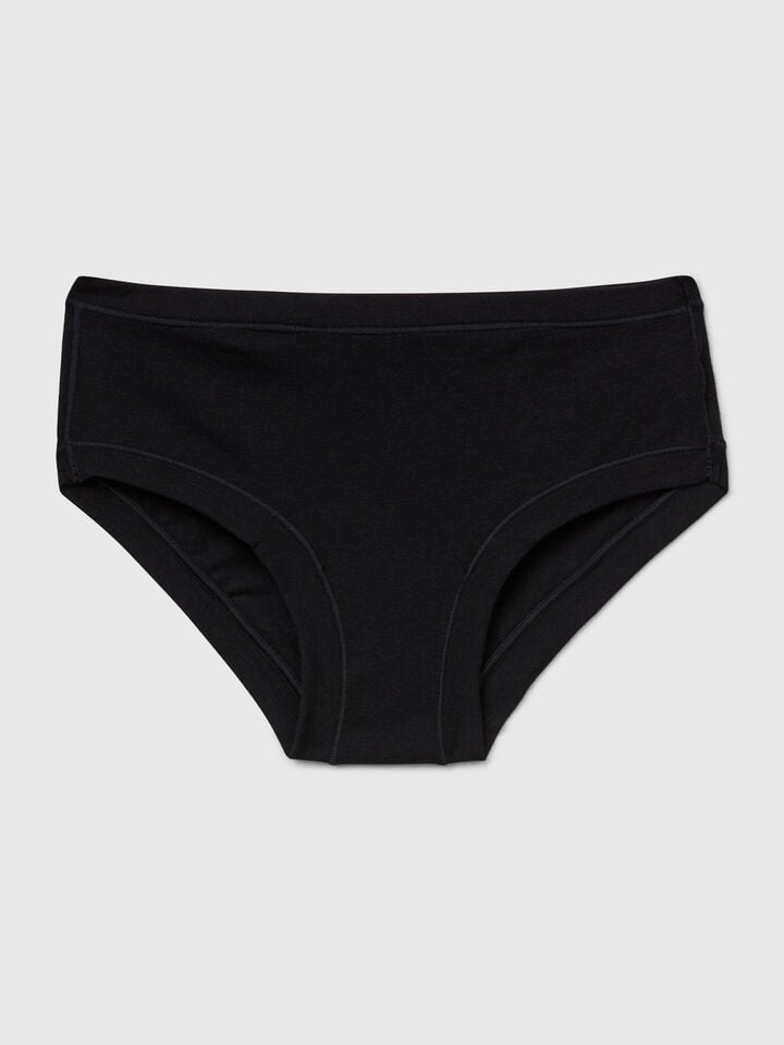 Benetton High-rise Underwear In Super Stretch Cotton Black
