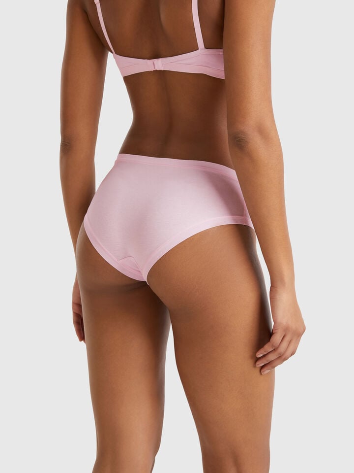 Benetton High-rise Underwear In Super Stretch Cotton Lilac