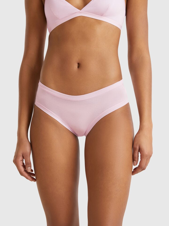 benetton High-rise underwear in super stretch cotton Lilac
