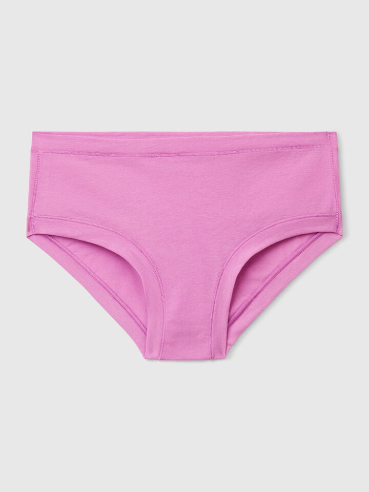 Benetton High-rise Underwear In Super Stretch Cotton Mauve