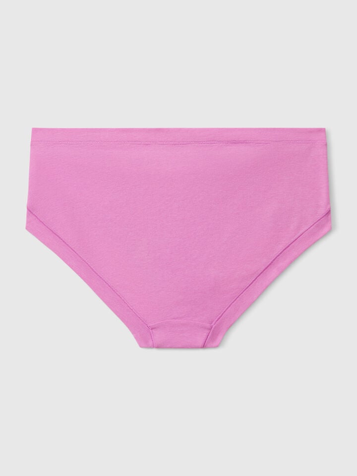 Benetton High-rise Underwear In Super Stretch Cotton Mauve