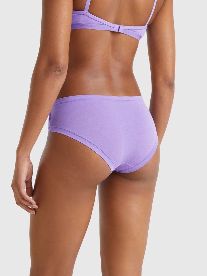 Benetton High-rise Underwear In Super Stretch Cotton Periwinkle