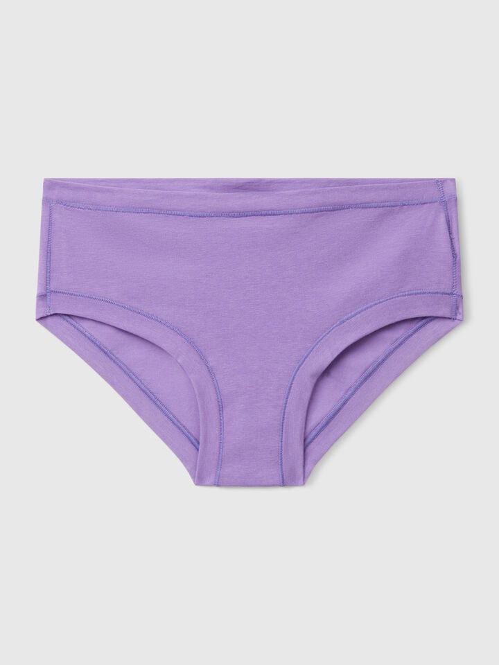 Benetton High-rise Underwear In Super Stretch Cotton Periwinkle