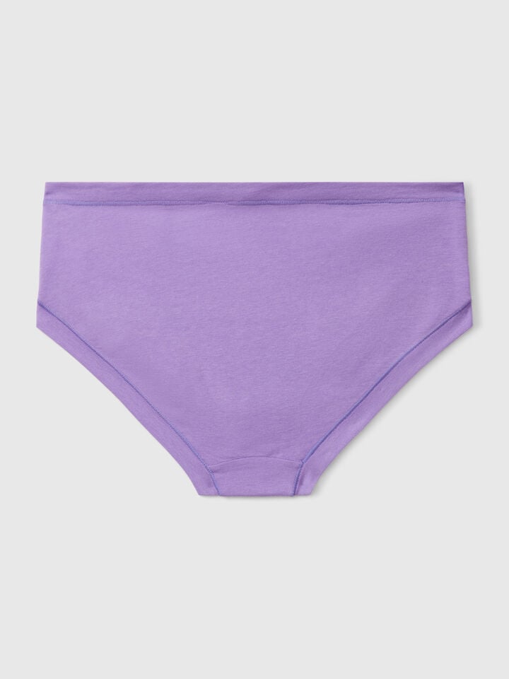 Benetton High-rise Underwear In Super Stretch Cotton Periwinkle